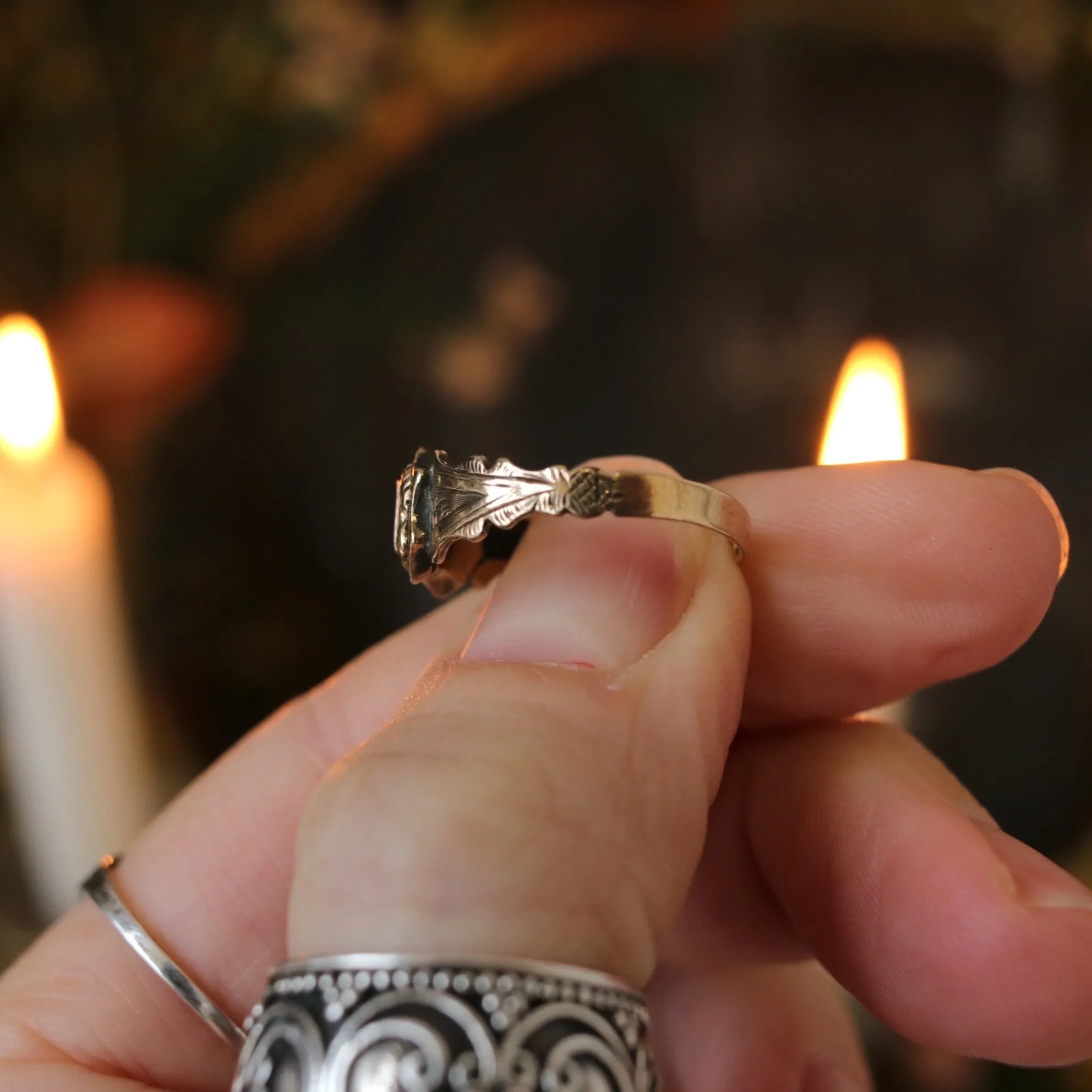 Antique | Aster Mourning Ring