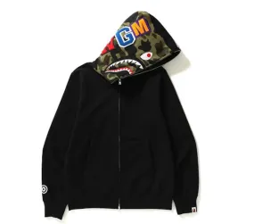 BAPE SHARK FULL ZIP HOODIE BLACK