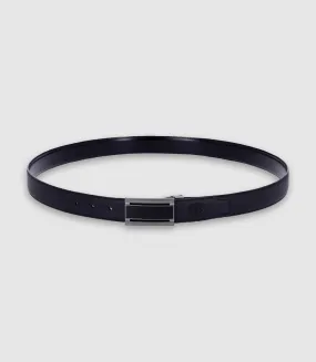 Ceinture avec sangle réversible et ajustable noire mat