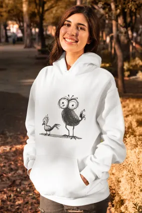 Damen Hoodie mit Vogelmotiv "Spatzen"