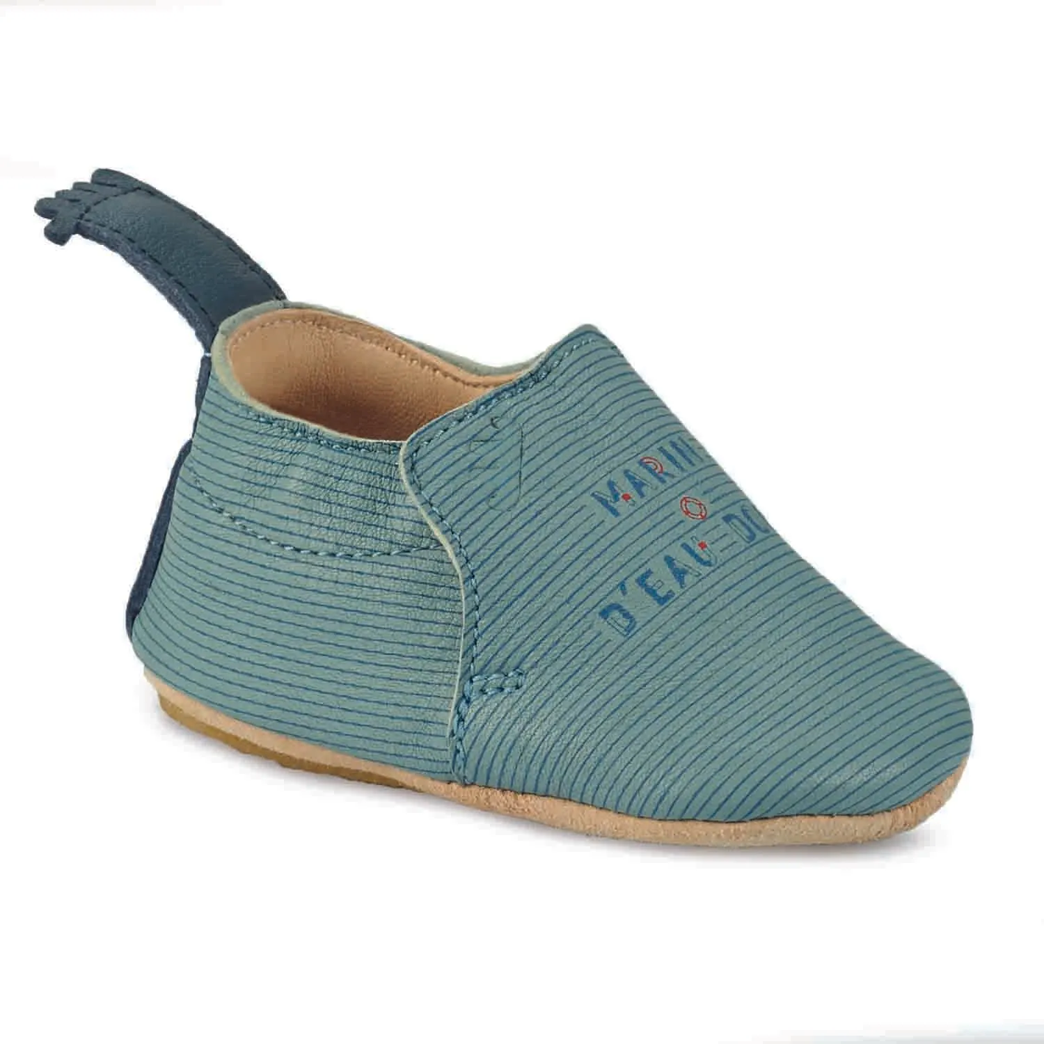 EZPZ easy peasy  blublu river bleu chaussons cuir