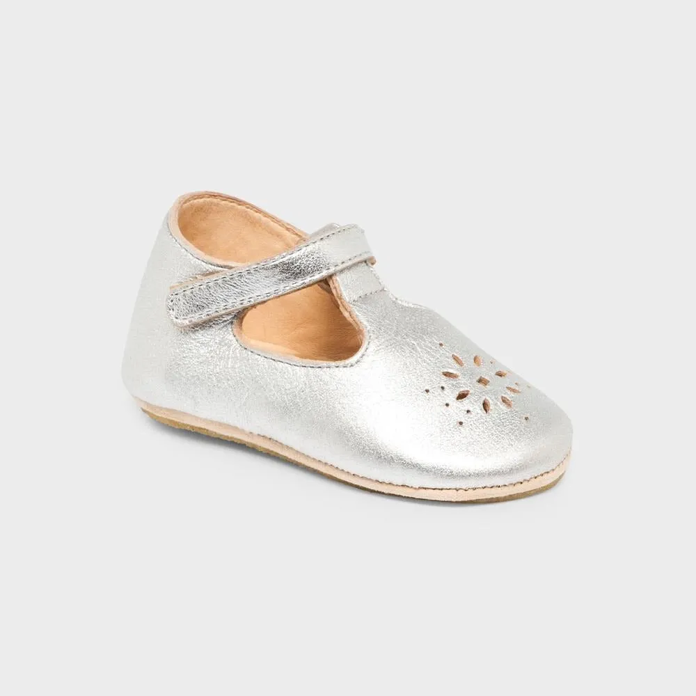 EZPZ Lillyp argent chaussons cuir ballerine