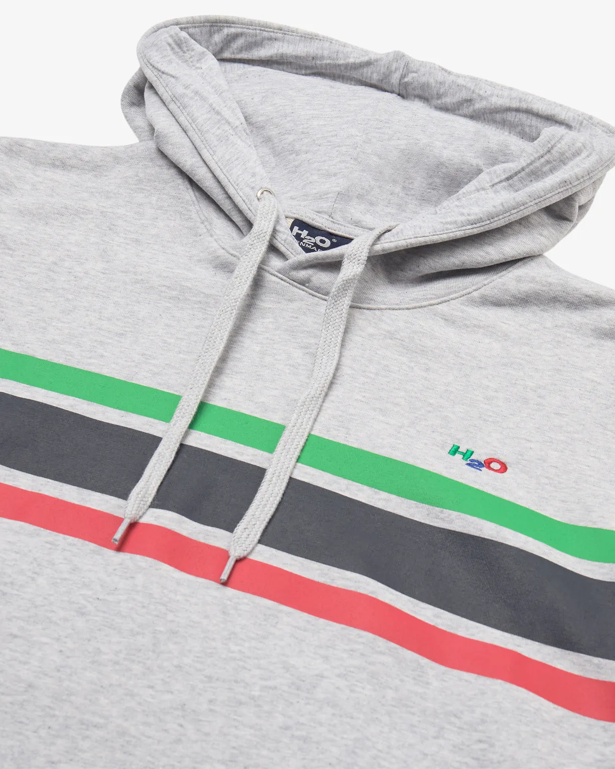 Gilleleje Hoodie - Lt. Grey Mel/Green/Red/Navy