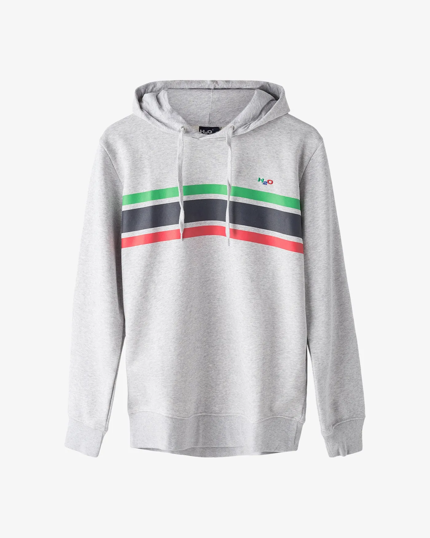 Gilleleje Hoodie - Lt. Grey Mel/Green/Red/Navy