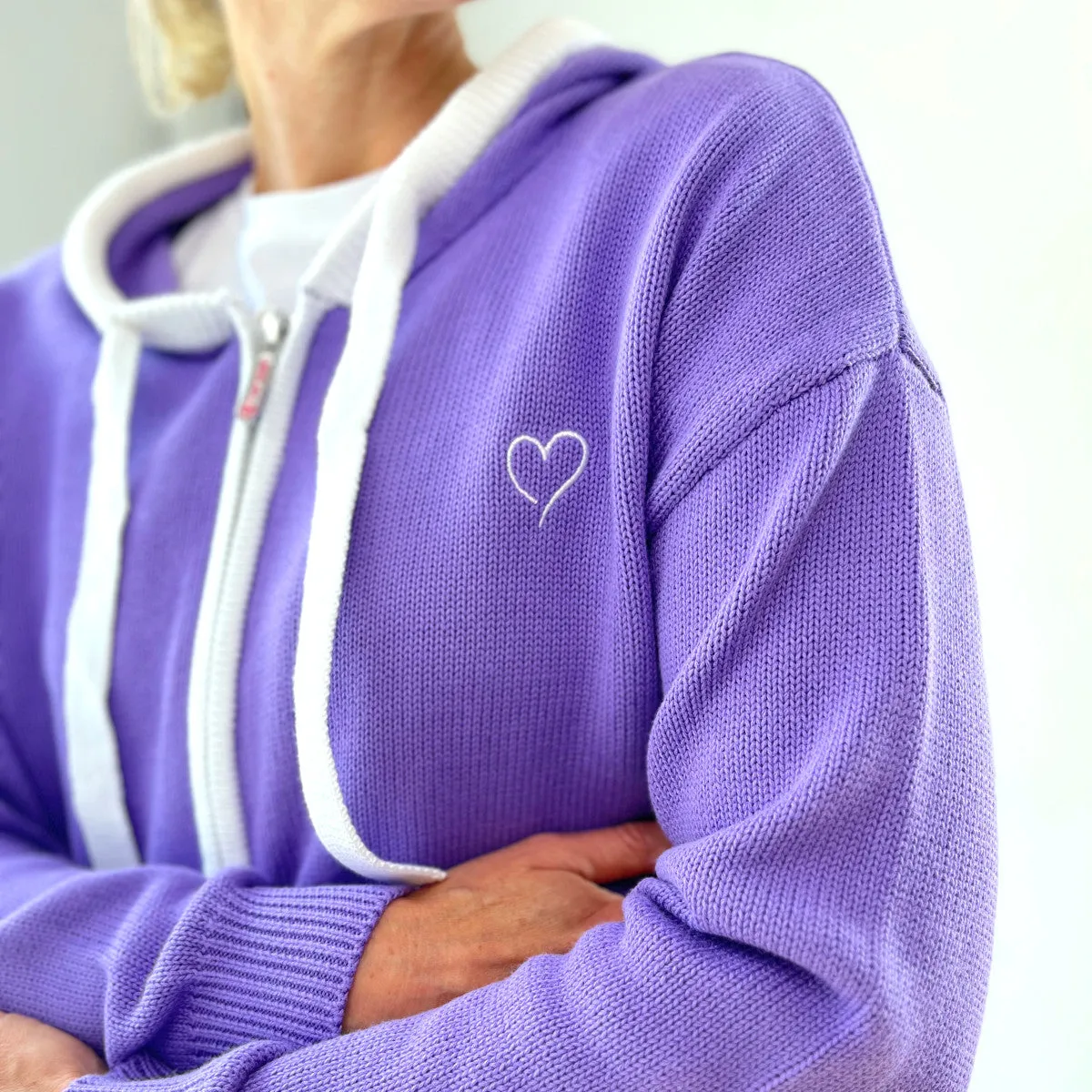 Herzlein® Strickjacke in Lavendel