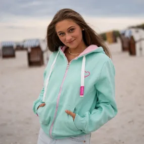 Herzlein® Sweatjacke in Mint