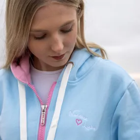 Herzlein® Sweatjacke "Nordsee Liebe" in Pastell Blau