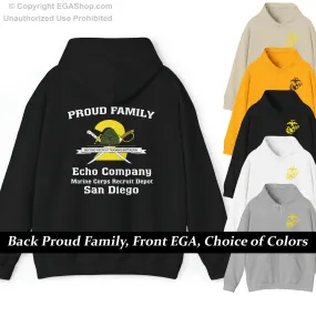 Hoodie: Echo Co. MCRD San Diego (2nd Battalion Crest on BACK)