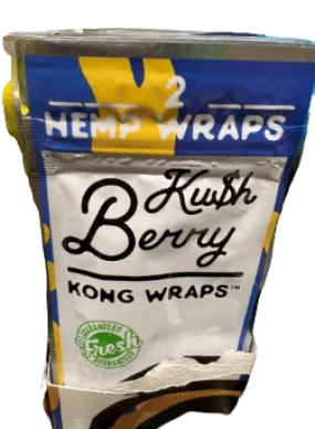 Kong Hemp Organic Herbal Wraps Kush Blueberry Flavor