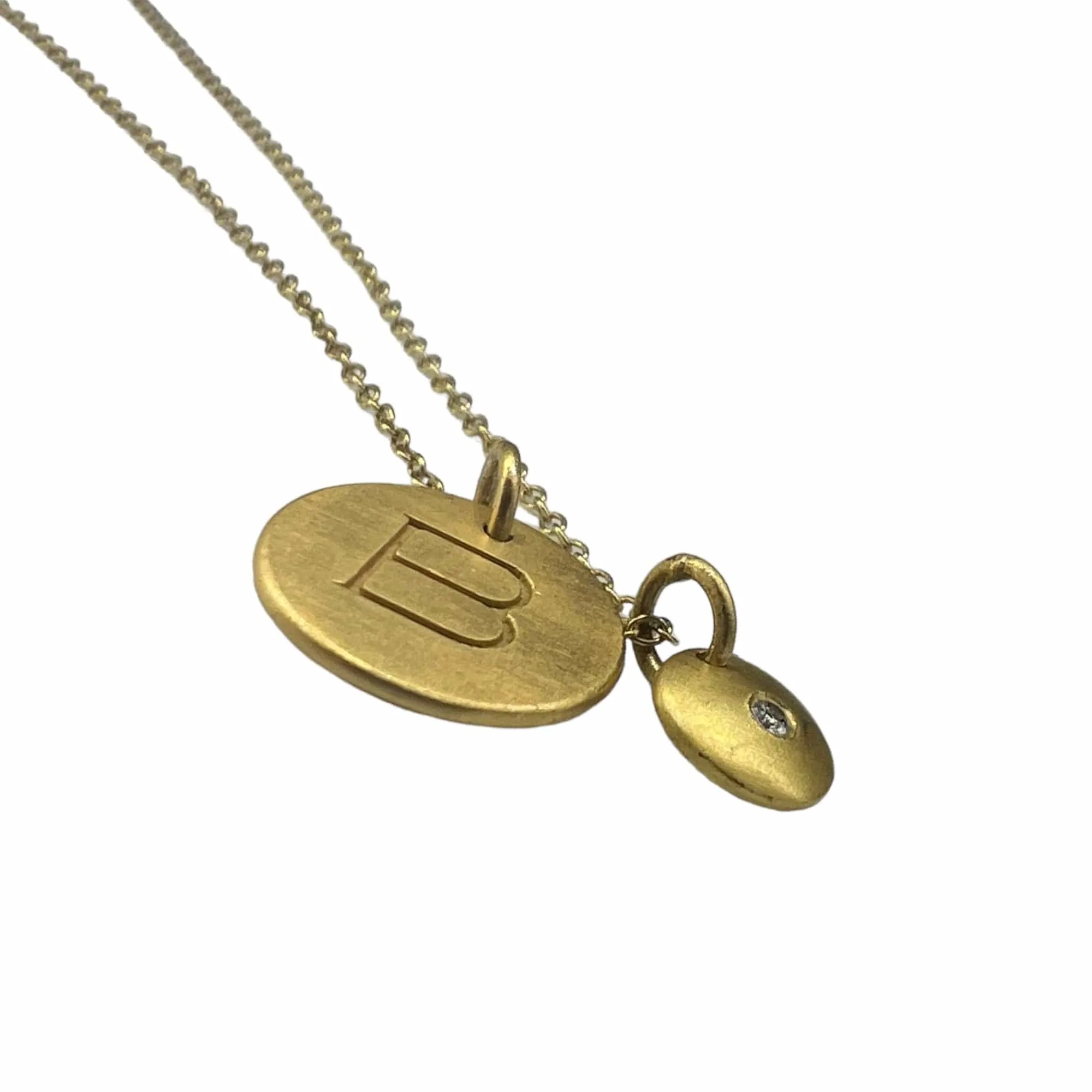 MARK WASSERMAN Samara Initial "B" Necklace - Gold