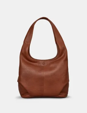 Meehan Brown Leather Slouch Shoulder Bag