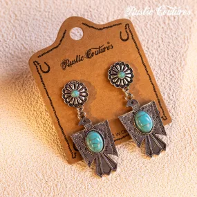 Rustic Couture's Thunderbird with Natural Stone Dangling Earring