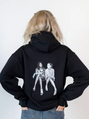 SUPERMODEL'S HOODIE (tryck på baksidan) - SVART