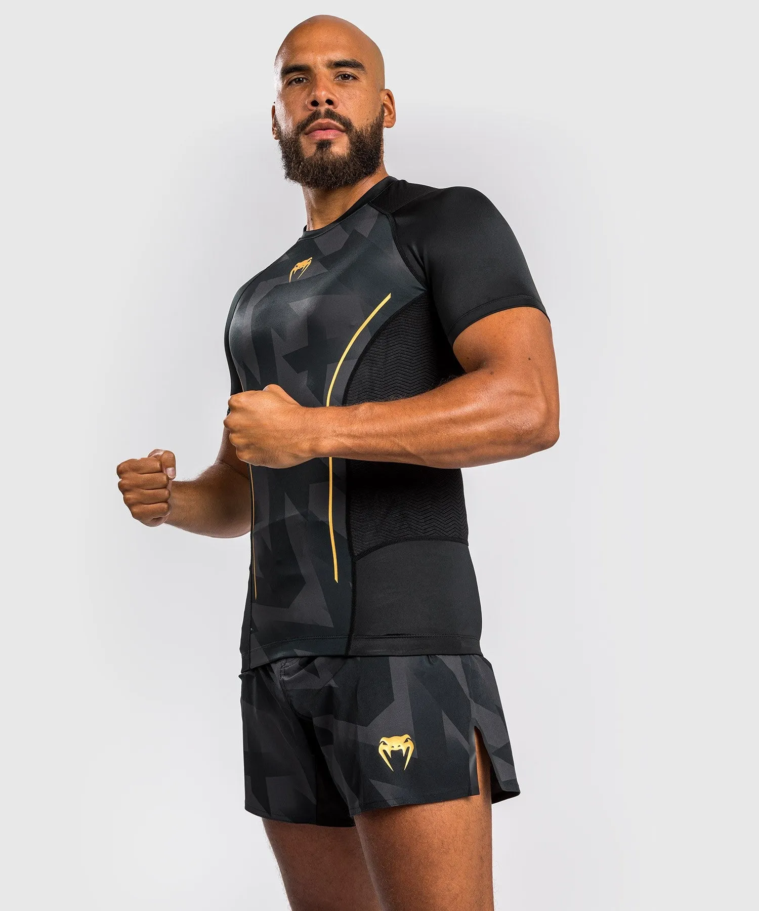 Venum Razor Rashguard Short Sleeves - Black/Gold