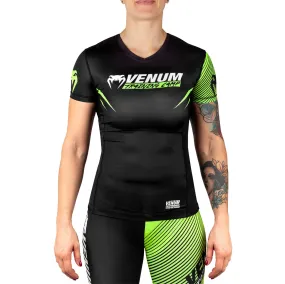 Venum Training Camp 2.0 Rashguard - Short Sleeves - Black/Neo Yellow - For Women