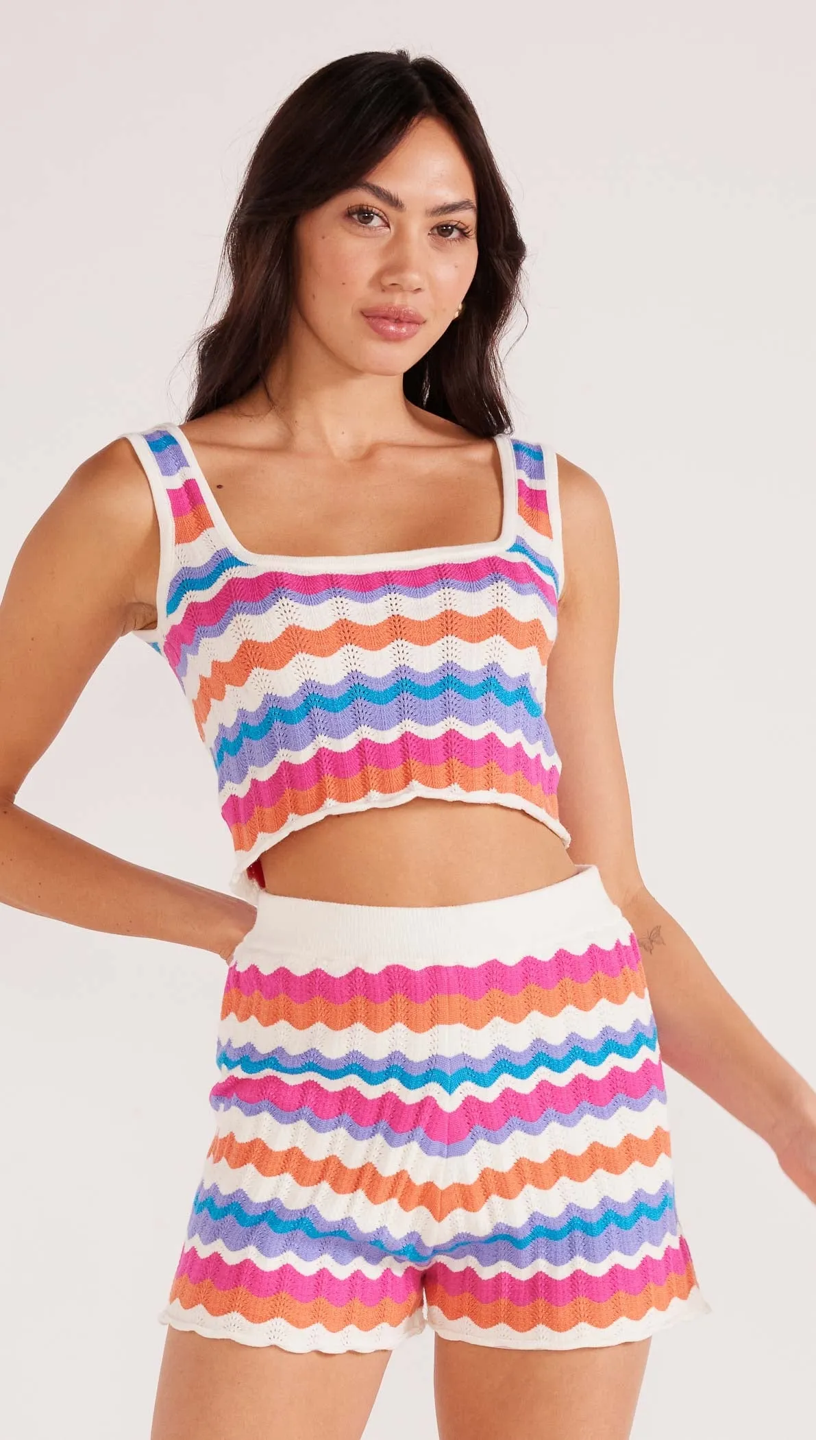 Wilma Pointelle Knit Tank